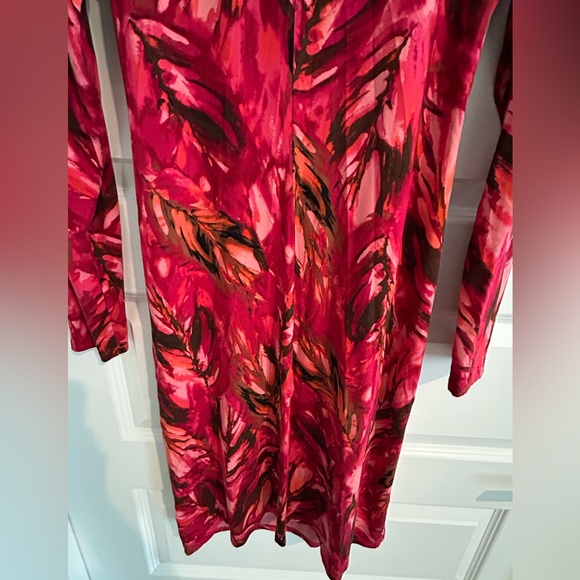 J Jill Stretch Wrap Dress Red pink Size S - Picture 10 of 11